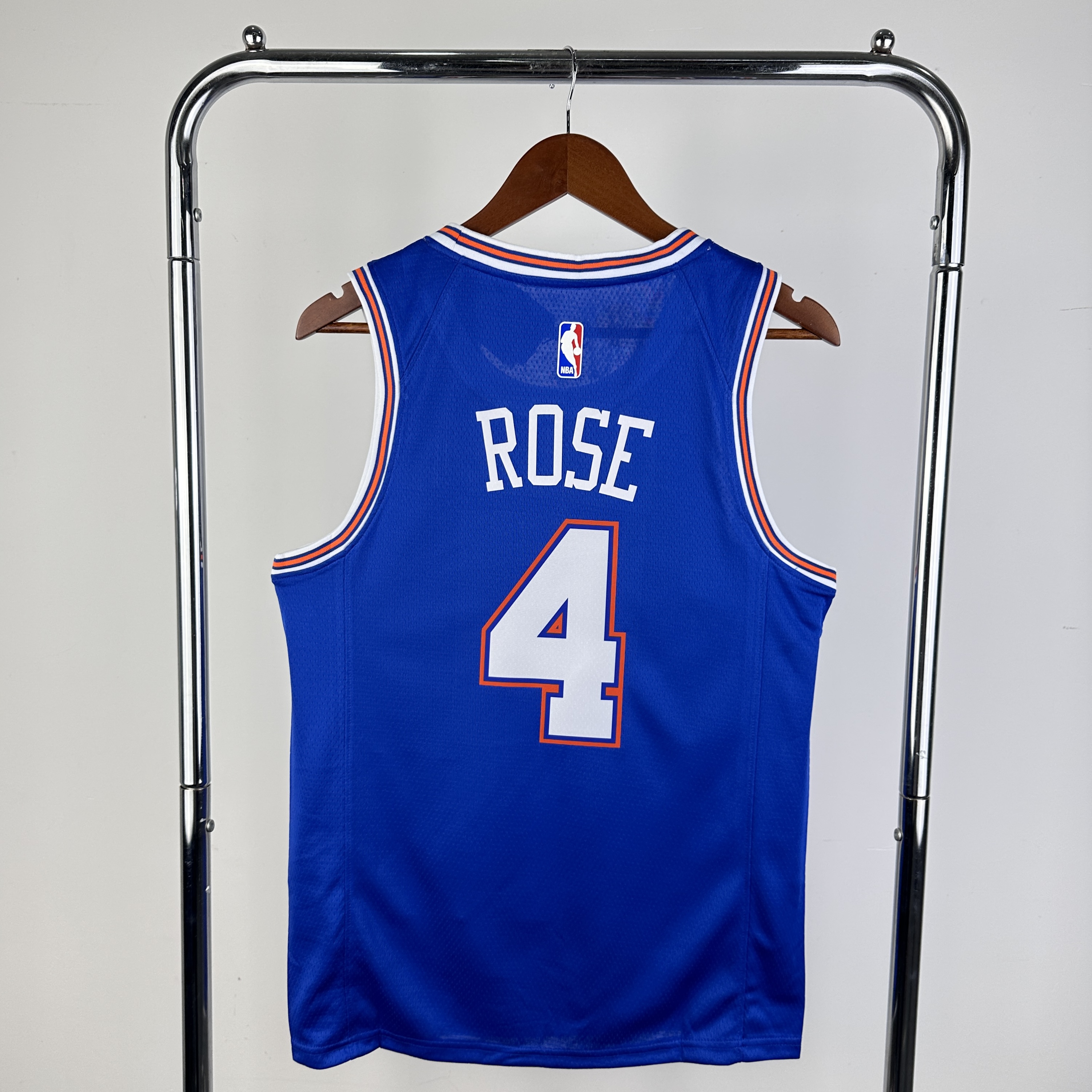 Men New York Knicks #4 Rose Blue Season 2024 NBA Jersey